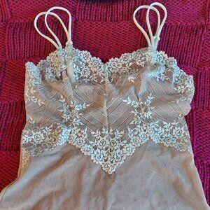 Wacoal Embrace Lace® Camisole, Sand Beige With Ivory Floral Lace, Size S
